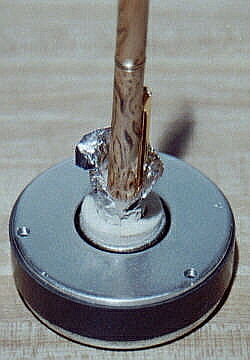 Sliding aluminum foil out of vent